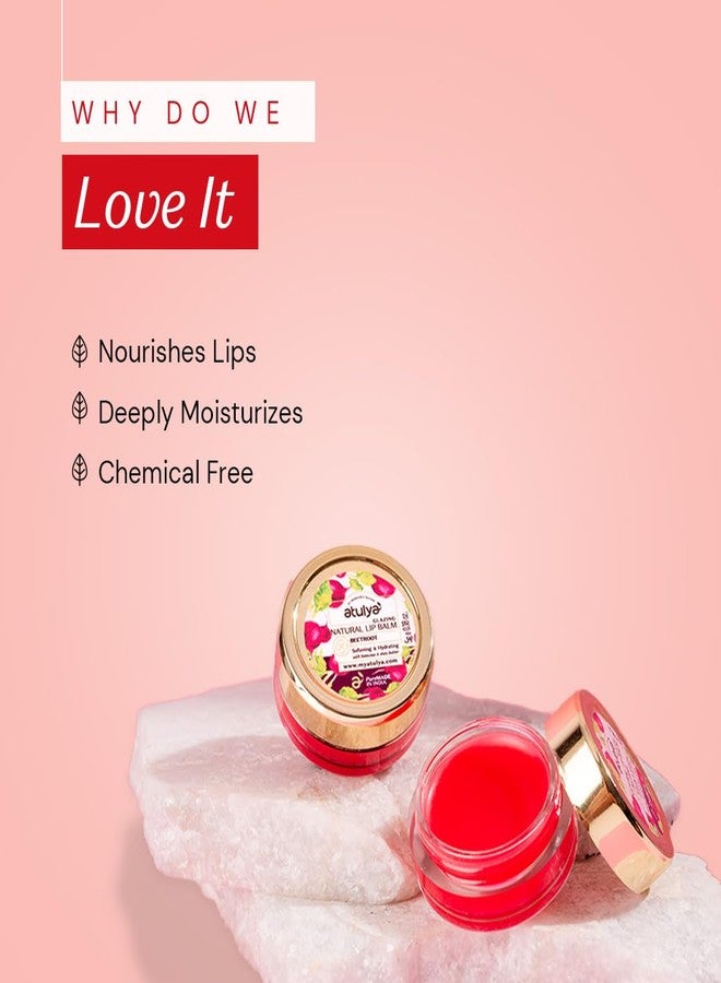 Atulya Natural Beetroot Lip Balm for Dry & Chapped Lips | Hydrating for Soft Lips | All Skin Types | 5g - Image 3